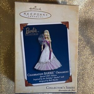 Hallmark Keepsake Barbie Ornament in White and Purple